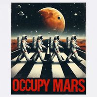 Astronauts Walking On Mars Occupy Mars Trucker Hat