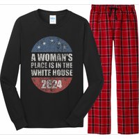 A WomanS Place Is In The White House First Female President Long Sleeve Pajama Set