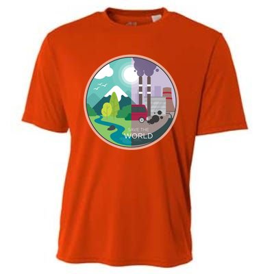 Air Water Pollution Nature Renewable Energy Vegan Off Grid Meaningful Gift Cooling Performance Crew T-Shirt