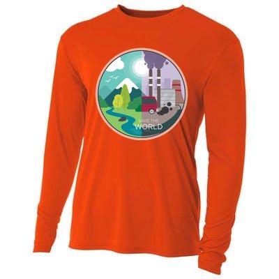 Air Water Pollution Nature Renewable Energy Vegan Off Grid Meaningful Gift Cooling Performance Long Sleeve Crew