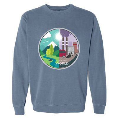 Air Water Pollution Nature Renewable Energy Vegan Off Grid Meaningful Gift Garment-Dyed Sweatshirt