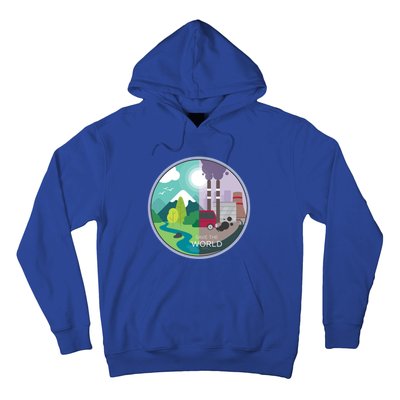 Air Water Pollution Nature Renewable Energy Vegan Off Grid Meaningful Gift Hoodie