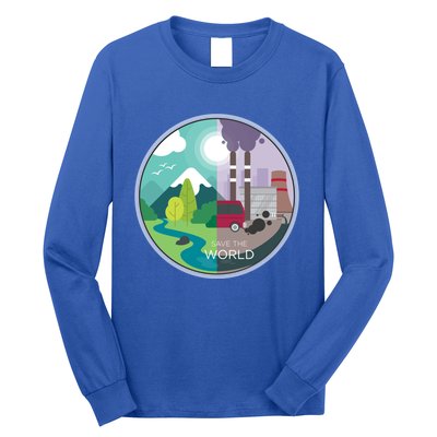 Air Water Pollution Nature Renewable Energy Vegan Off Grid Meaningful Gift Long Sleeve Shirt