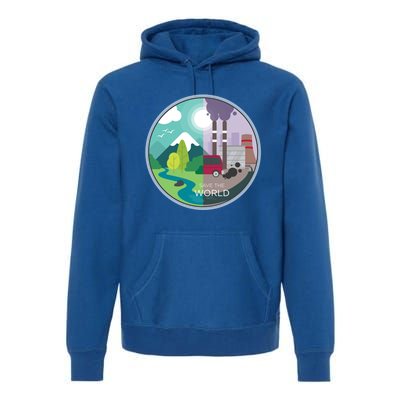 Air Water Pollution Nature Renewable Energy Vegan Off Grid Meaningful Gift Premium Hoodie