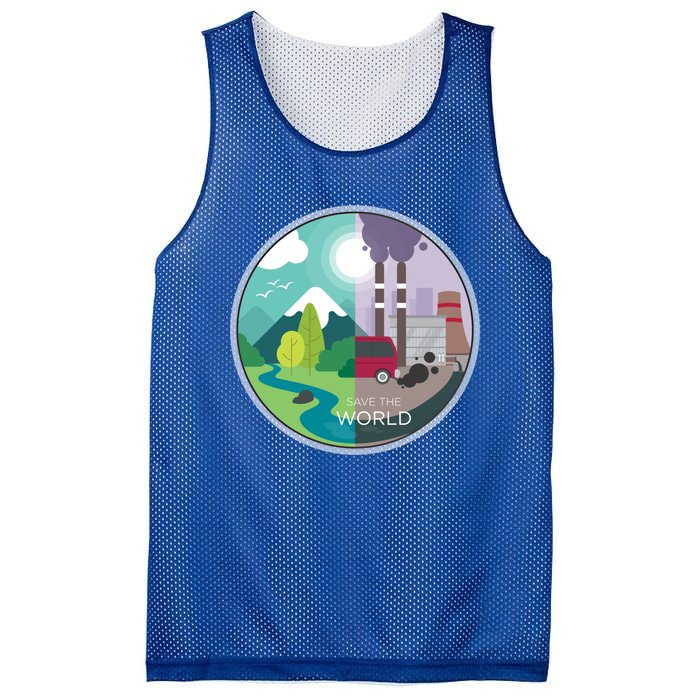 Air Water Pollution Nature Renewable Energy Vegan Off Grid Meaningful Gift Mesh Reversible Basketball Jersey Tank