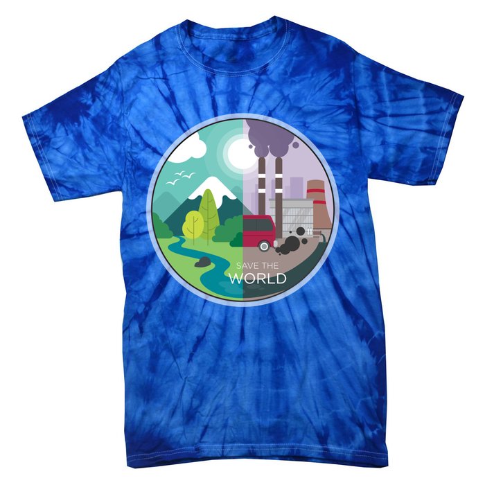 Air Water Pollution Nature Renewable Energy Vegan Off Grid Meaningful Gift Tie-Dye T-Shirt