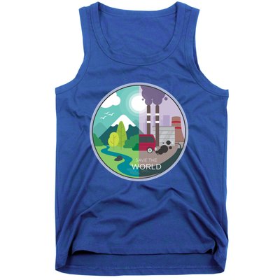 Air Water Pollution Nature Renewable Energy Vegan Off Grid Meaningful Gift Tank Top