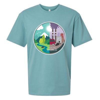 Air Water Pollution Nature Renewable Energy Vegan Off Grid Meaningful Gift Sueded Cloud Jersey T-Shirt