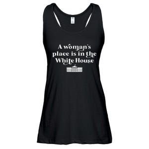 A WomanS Place Is In The White House Woman Female President Ladies Essential Flowy Tank