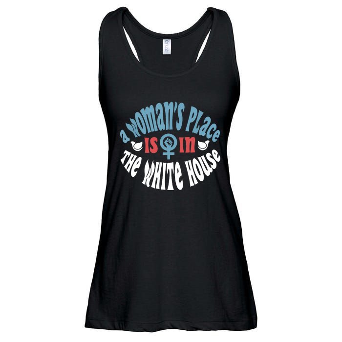 A Womans Place Is In The White House President Quote 2024 Ladies Essential Flowy Tank