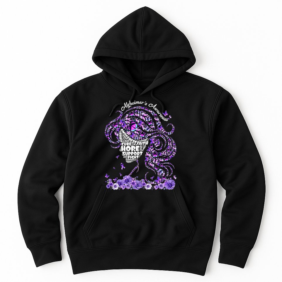 Alzheimers Wear Purple Alzheimers Awareness 2024 Hoodie