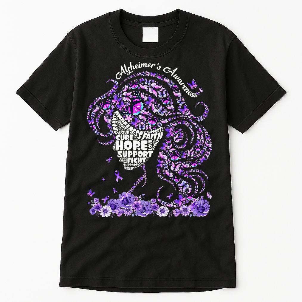 Alzheimers Wear Purple Alzheimers Awareness 2024 Tall T-Shirt