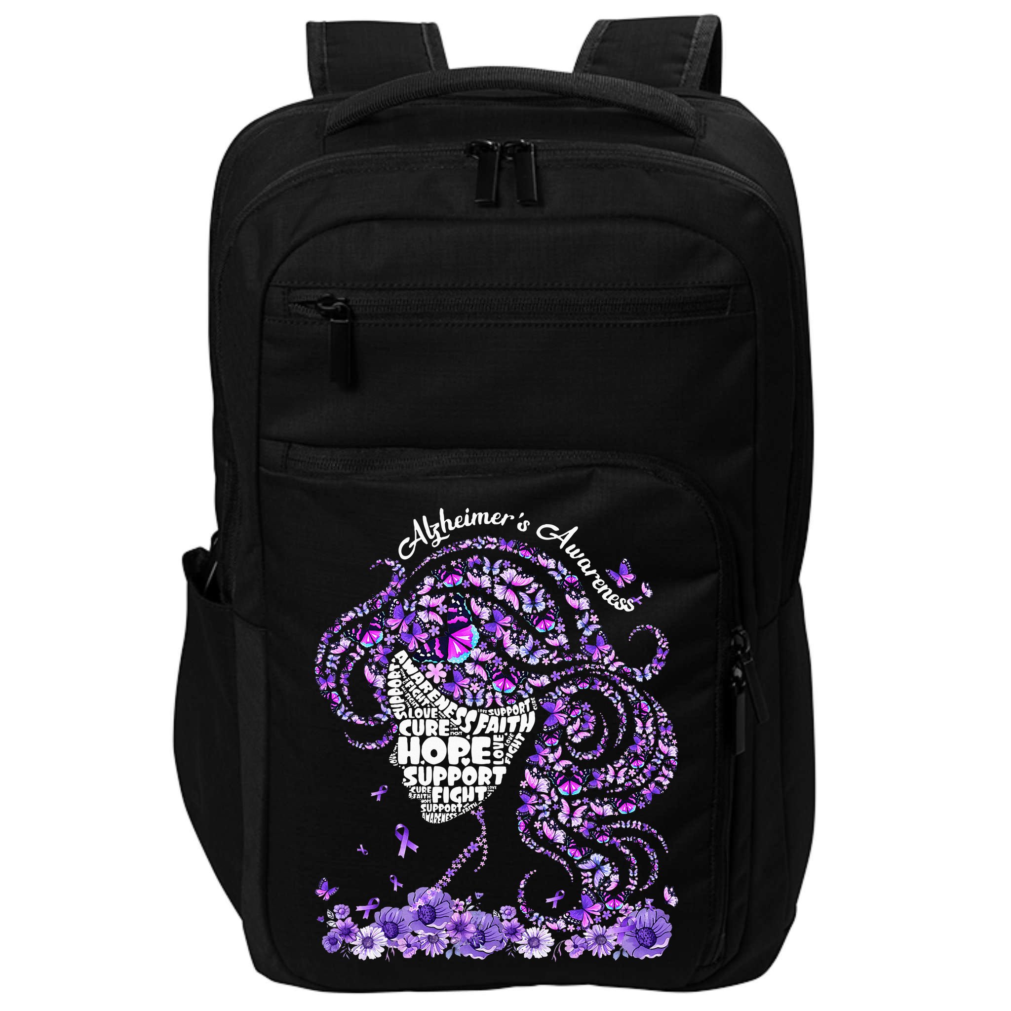 Alzheimers Wear Purple Alzheimers Awareness 2024 Impact Tech Backpack