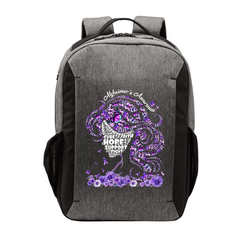 Alzheimers Wear Purple Alzheimers Awareness 2024 Vector Backpack