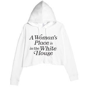 A Womans Place Is In The White House Trendy Rights Feminist Crop Fleece Hoodie