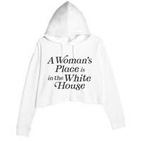 A Womans Place Is In The White House Trendy Rights Feminist Crop Fleece Hoodie