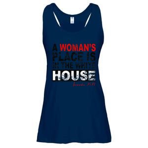 A WomanS Place Is In The White House Kamala Harris Ladies Essential Flowy Tank