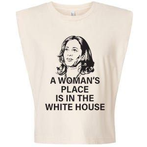 A Womans Place Is In The White House Garment-Dyed Women's Muscle Tee