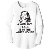 A Womans Place Is In The White House Women's Perfect Tri Tunic Long Sleeve Shirt