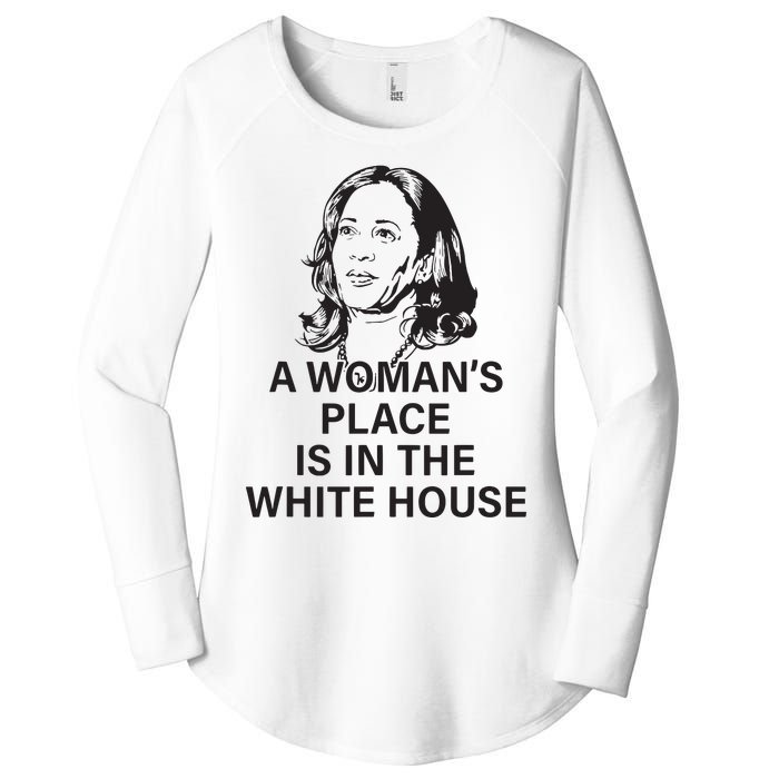 A Womans Place Is In The White House Women's Perfect Tri Tunic Long Sleeve Shirt