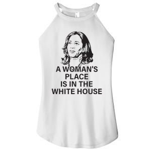 A Womans Place Is In The White House Women's Perfect Tri Rocker Tank