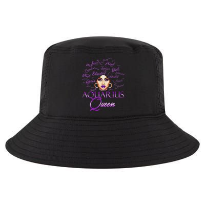 Aquarius Wo Purple Afro Queen Black Zodiac Birthday Cool Comfort Performance Bucket Hat