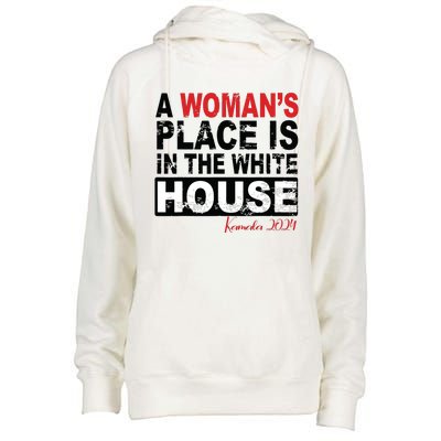 A Womans Place Is In The White House Women Womens Funnel Neck Pullover Hood