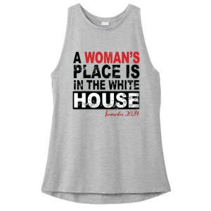 A Womans Place Is In The White House Women Ladies PosiCharge Tri-Blend Wicking Tank