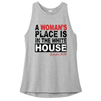 A Womans Place Is In The White House Women Ladies PosiCharge Tri-Blend Wicking Tank