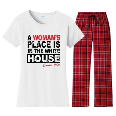 A Womans Place Is In The White House Women Women's Flannel Pajama Set