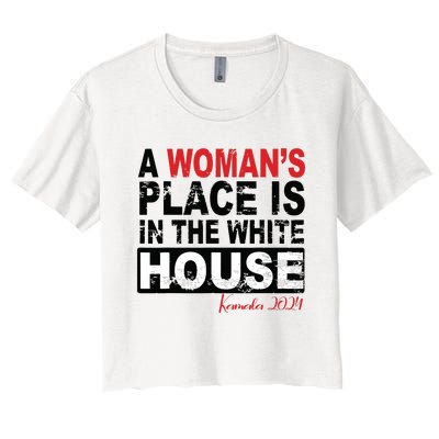 A Womans Place Is In The White House Women Women's Crop Top Tee