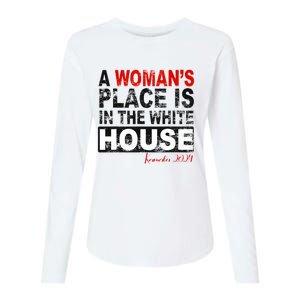 A WomanS Place Is In The White House President Quote 2024 Womens Cotton Relaxed Long Sleeve T-Shirt