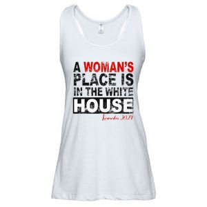 A WomanS Place Is In The White House President Quote 2024 Ladies Essential Flowy Tank