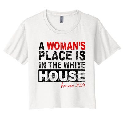 A Womans Place Is In The White House Kamala Harris Women's Crop Top Tee