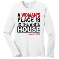 A Womans Place Is In The White House Kamala Harris Ladies Long Sleeve Shirt