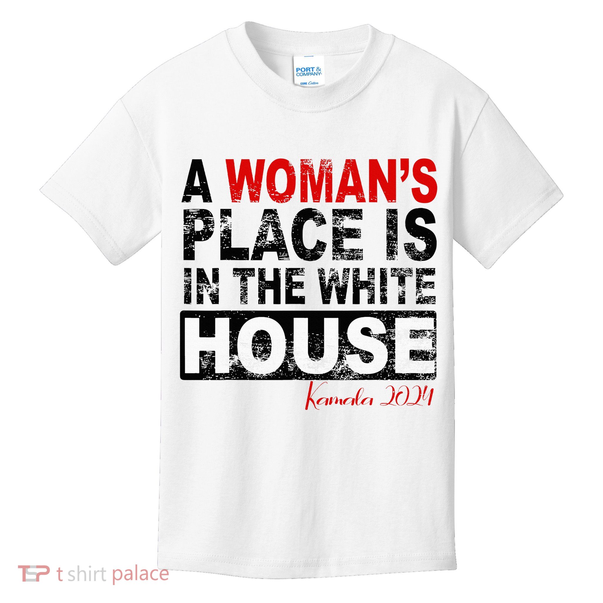 A Womans Place Is In The White House Kamala Harris Kids T-Shirt