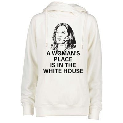 A WomanS Place Is In The White House Gift Womens Funnel Neck Pullover Hood