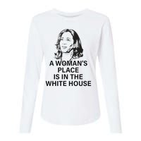 A WomanS Place Is In The White House Gift Womens Cotton Relaxed Long Sleeve T-Shirt