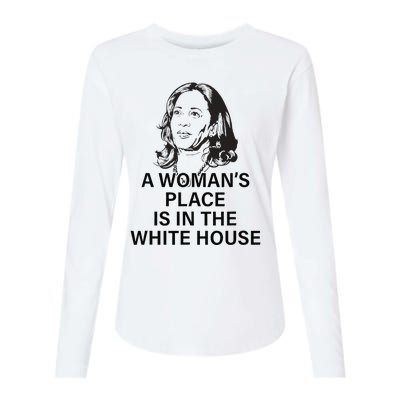 A WomanS Place Is In The White House Gift Womens Cotton Relaxed Long Sleeve T-Shirt