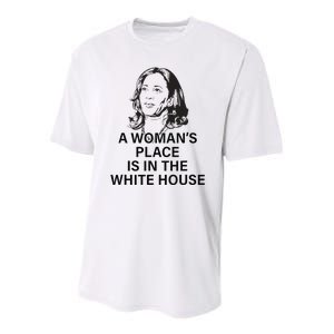 A WomanS Place Is In The White House Gift Youth Performance Sprint T-Shirt