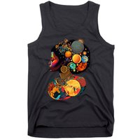 Afro Woman Portrait Galactic Beauty Pride Melanin Queen Tank Top