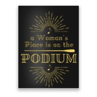 A Woman Place Is On The Podium Vintage Look Poster