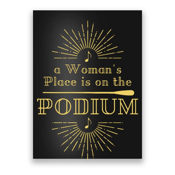 A Woman Place Is On The Podium Vintage Look Poster