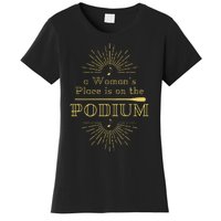 A Woman Place Is On The Podium Vintage Look Women's T-Shirt