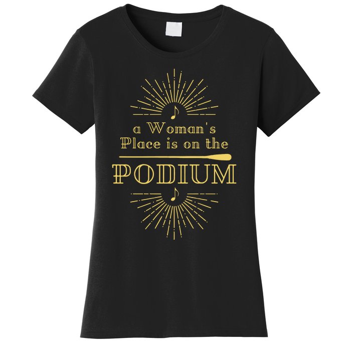 A Woman Place Is On The Podium Vintage Look Women's T-Shirt