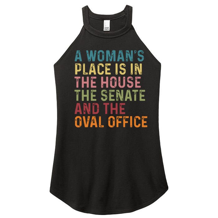 A Womans Place Is In The House The Senate The Oval Office Women's Perfect Tri Rocker Tank