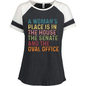 A Womans Place Is In The House The Senate The Oval Office Enza Ladies Jersey Colorblock Tee