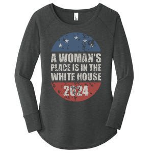 A Womans Place Is In The White House First Female President Women's Perfect Tri Tunic Long Sleeve Shirt