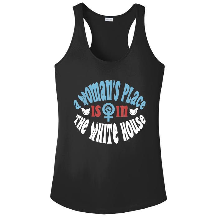 A Womans Place Is In The White House Ladies PosiCharge Competitor Racerback Tank