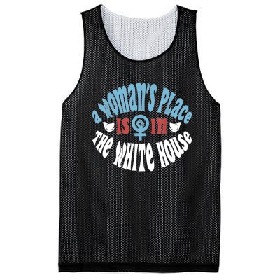 A Womans Place Is In The White House Mesh Reversible Basketball Jersey Tank